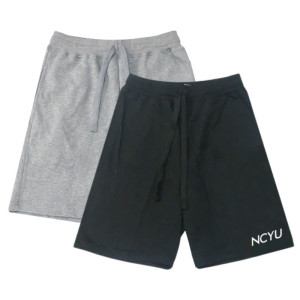 【團購商品，10件起做】NCYU休閒有型棉短褲_黑