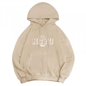 【預購已截止，1/13陸續出貨】NCYU午厚時光落肩帽T_伯爵奶茶(學生會合作款）