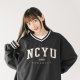 【未達預購最低量不製作】NCYU美式電繡滑面V領大學T_炭黑