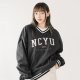 【未達預購最低量不製作】NCYU美式電繡滑面V領大學T_炭黑