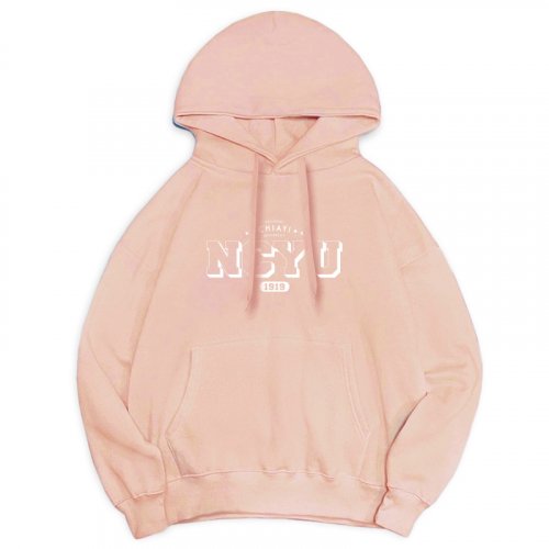 【嘉大合作社獨賣】NCYU冬日輕甜系落肩帽T_經典款_微糖粉