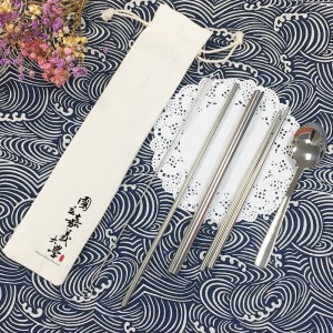 【團購商品,10個起做】NCYU環保餐具五入組_米白