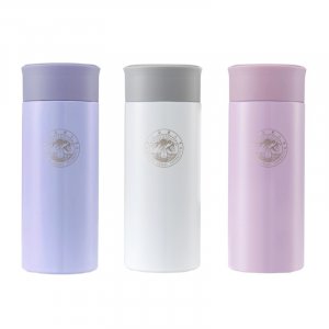 【團購商品，10個起做】嘉大校徽款療癒系304輕巧保溫瓶200mL_粉藍/珍珠白/粉紫