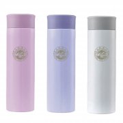 【團購商品，10個起做】嘉大校徽款療癒系304輕巧保溫瓶300mL_粉紫/粉藍/珍珠白(可混色)