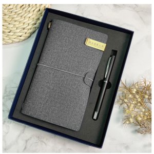 【團購商品，10個起做】嘉大旅行手札書寫禮盒_霧黑組/皮革組(可混色)
